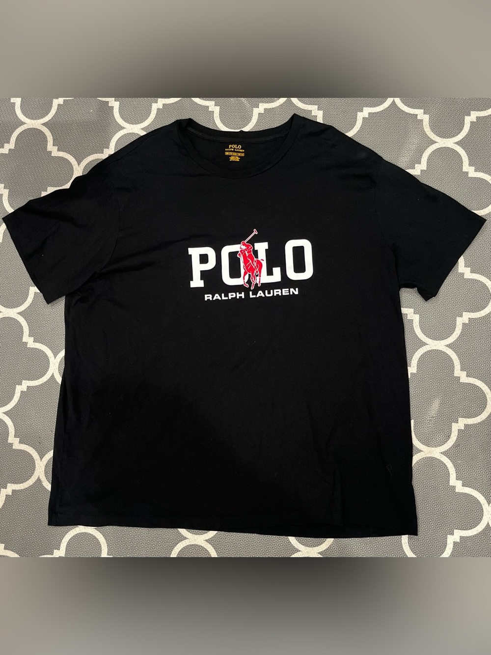 Polo Ralph Lauren Big Pony T Shirt Mens Size 3XB Big And Tall Short Sleeve Black